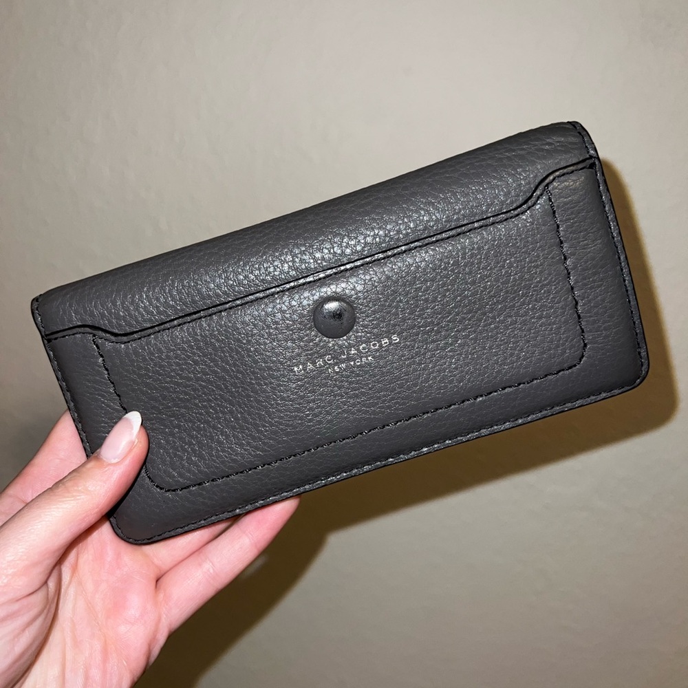 Marc Jacobs Charcoal Leather Clutch